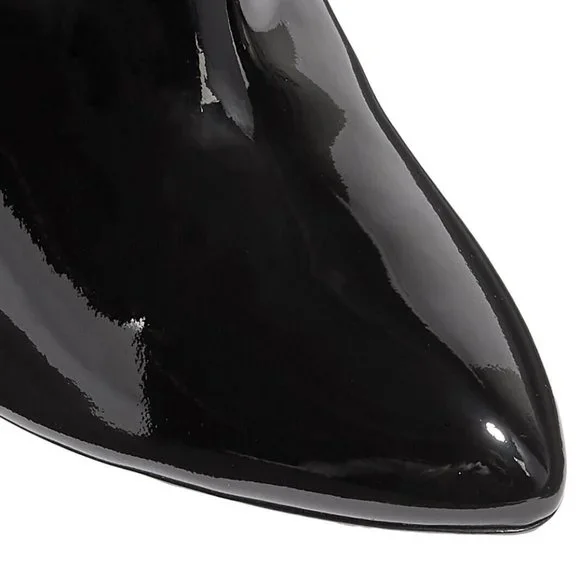 SAINT LAURENT Patent Leather Over Knee Boots - Picture 7 of 9